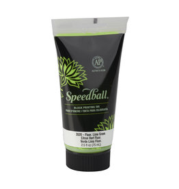 Speedball Water-Soluble Block Ink Fluorescent Lime Green 2.5 oz.