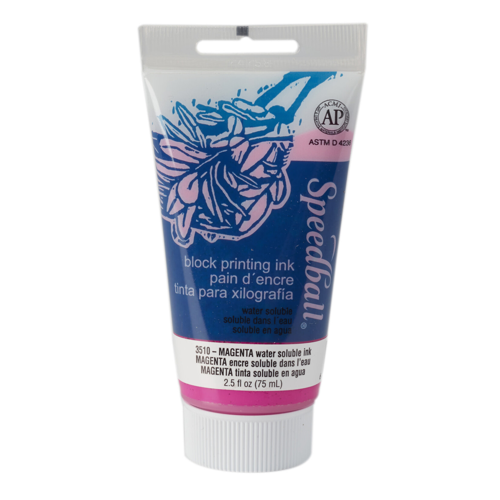 Speedball Water-Soluble Block Ink Magenta 2.5 oz.