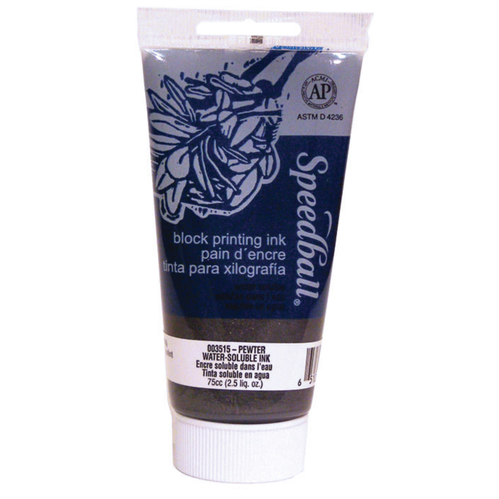 Speedball *Discontinued* - Water-Soluble Block Ink Pewter 2.5 oz.