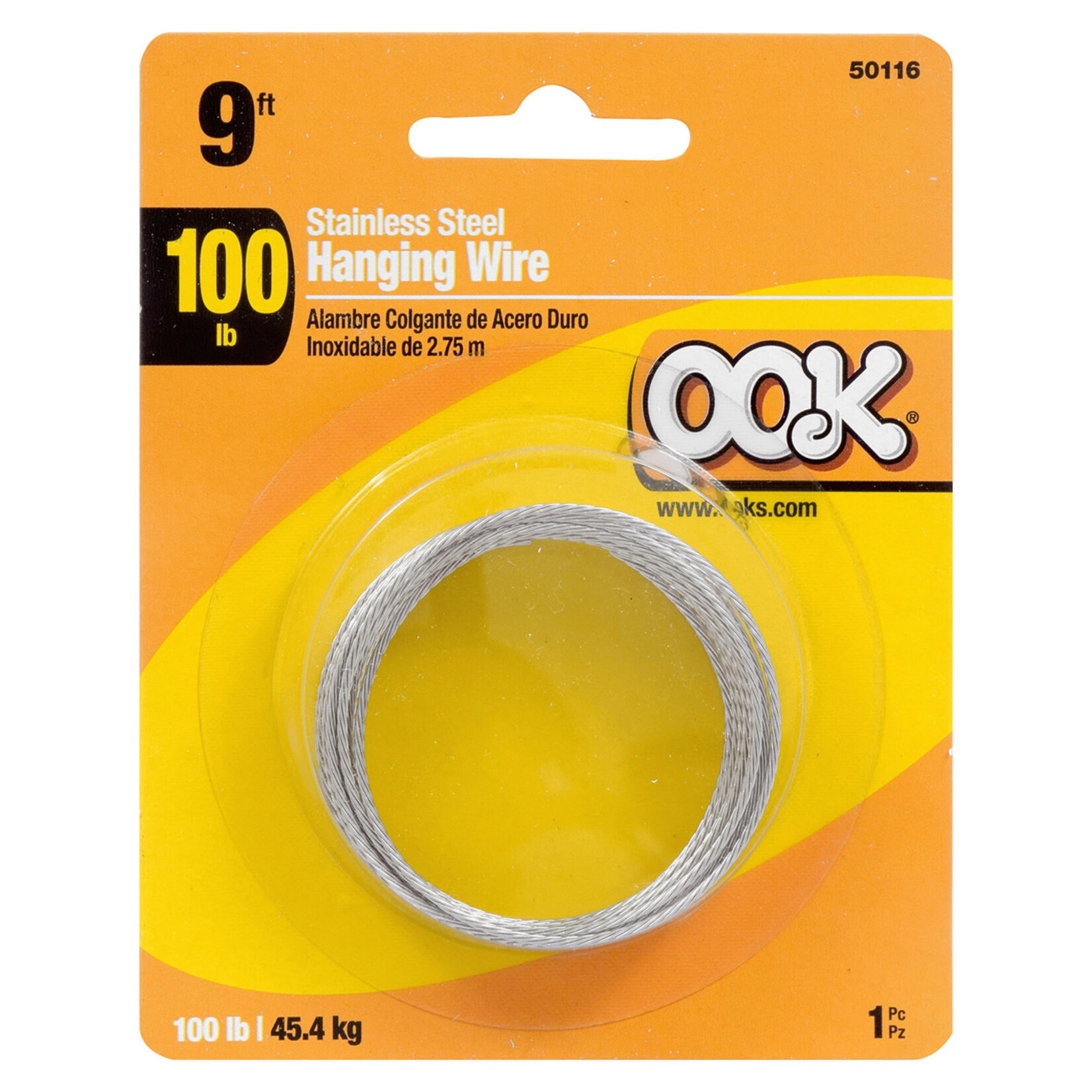 Ook Stainless Steel 9 feet Hanging Wire 100Lb Cd