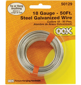 Ook Picture Hanging Wire, Steel Galvanized Wire - 18 Gauge, 50 Ft.
