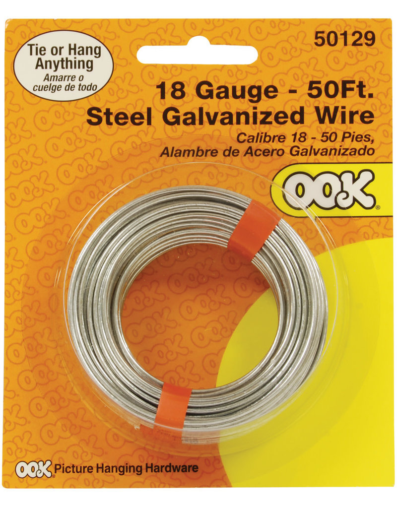 Ook Steel Galvanized Wire - 18 Gauge, 50 ft. - MICA Store