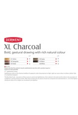 Derwent Xl Charcoal Tin 6-Color Set, Chunky Blocks