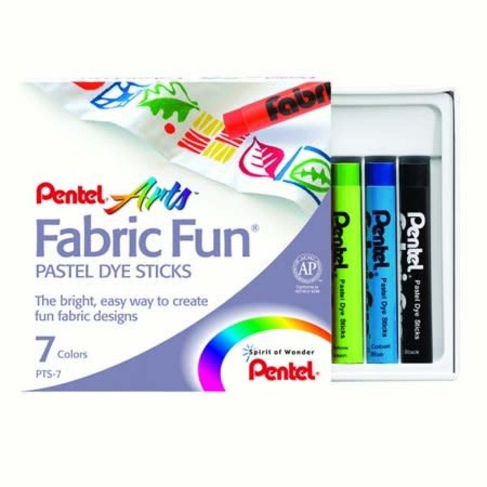 Pentel Fabric Fun Dyeing Pastel Set Of 7