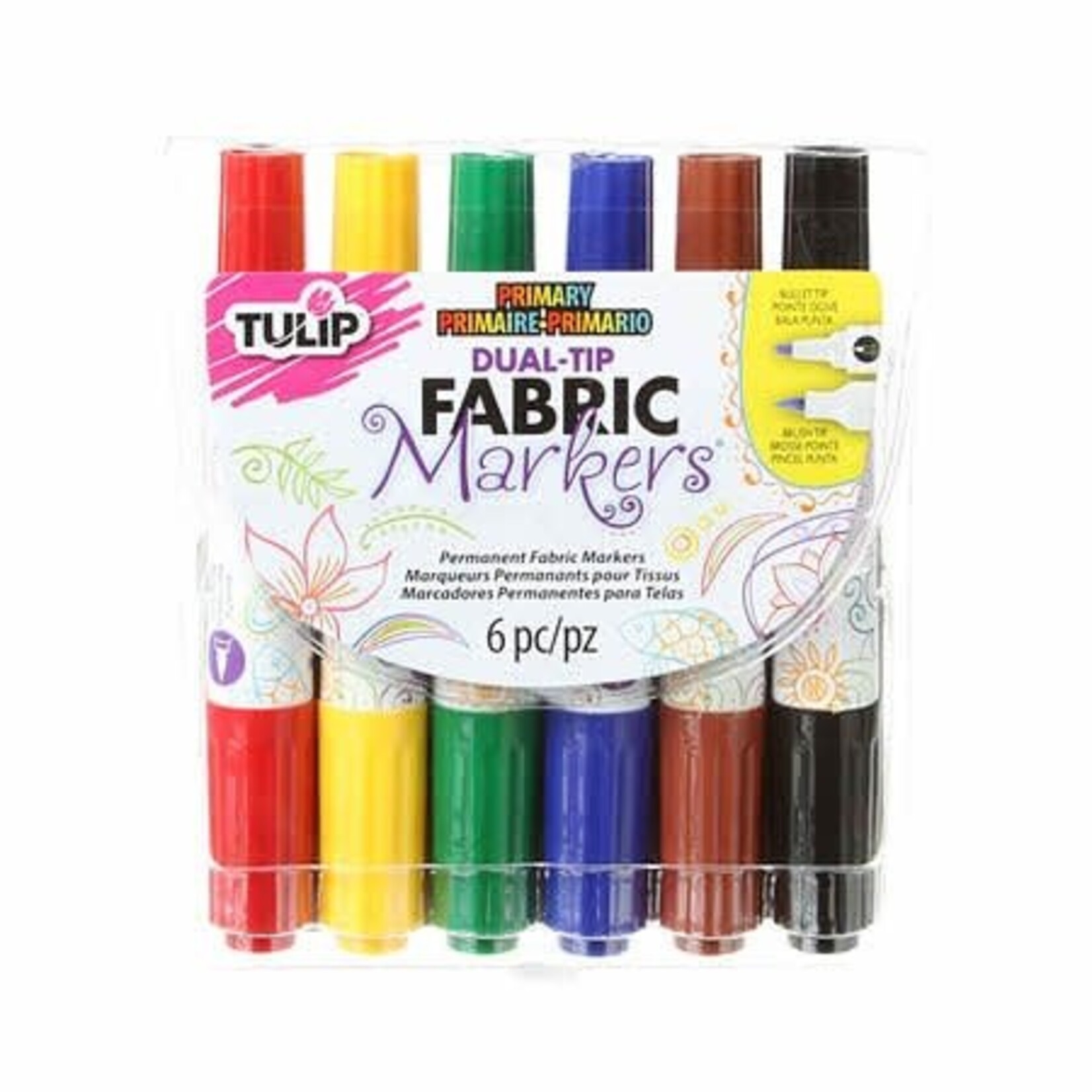Tulip 6-Pack Dual Tip Markers Primary Colors