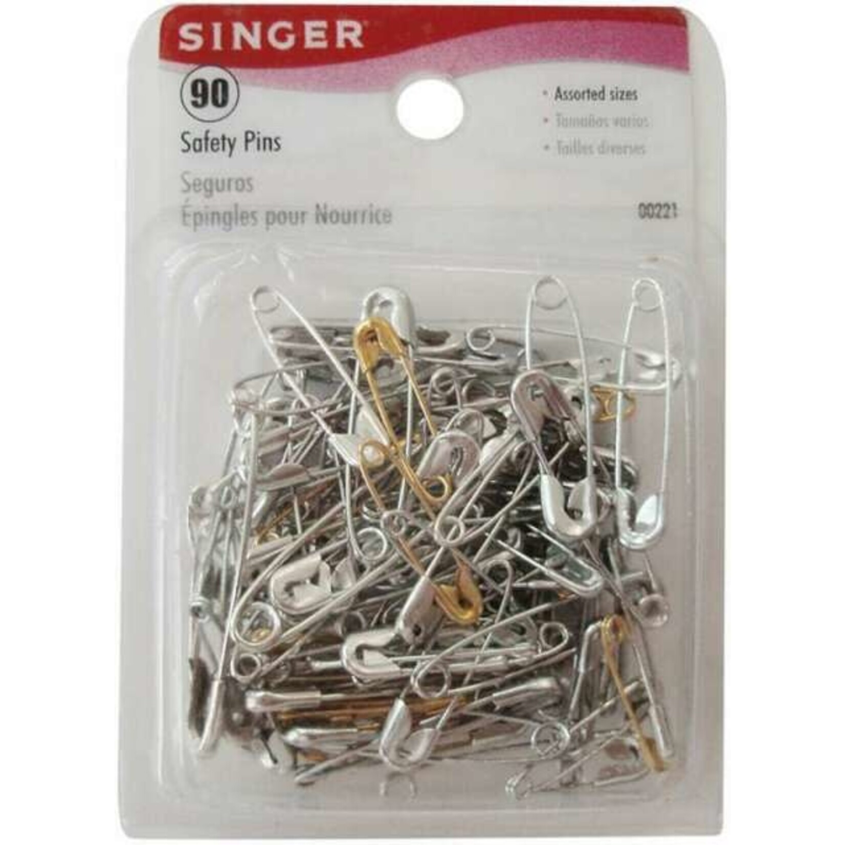 Singer 90 Asst Safety Pins Size 00