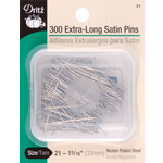 Dritz Ex-Long Satin Pins 300Ct