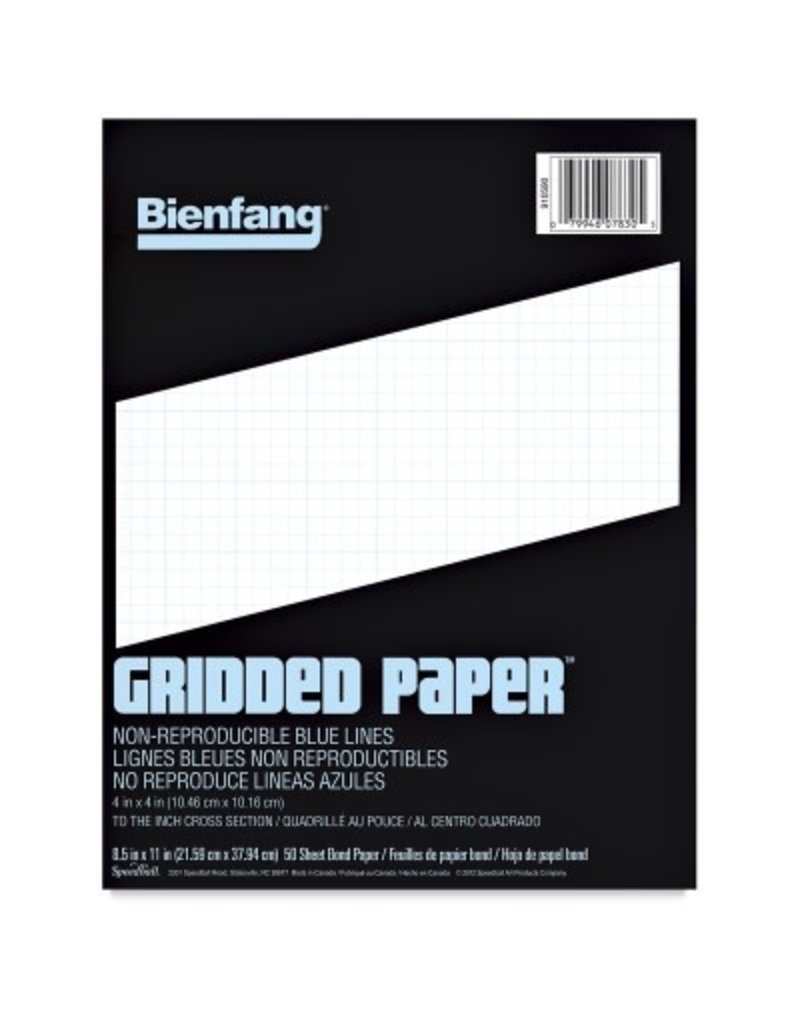 Speedball Bienfang Designer Grid Paper Pad 11x17 -- 8X8 Grid