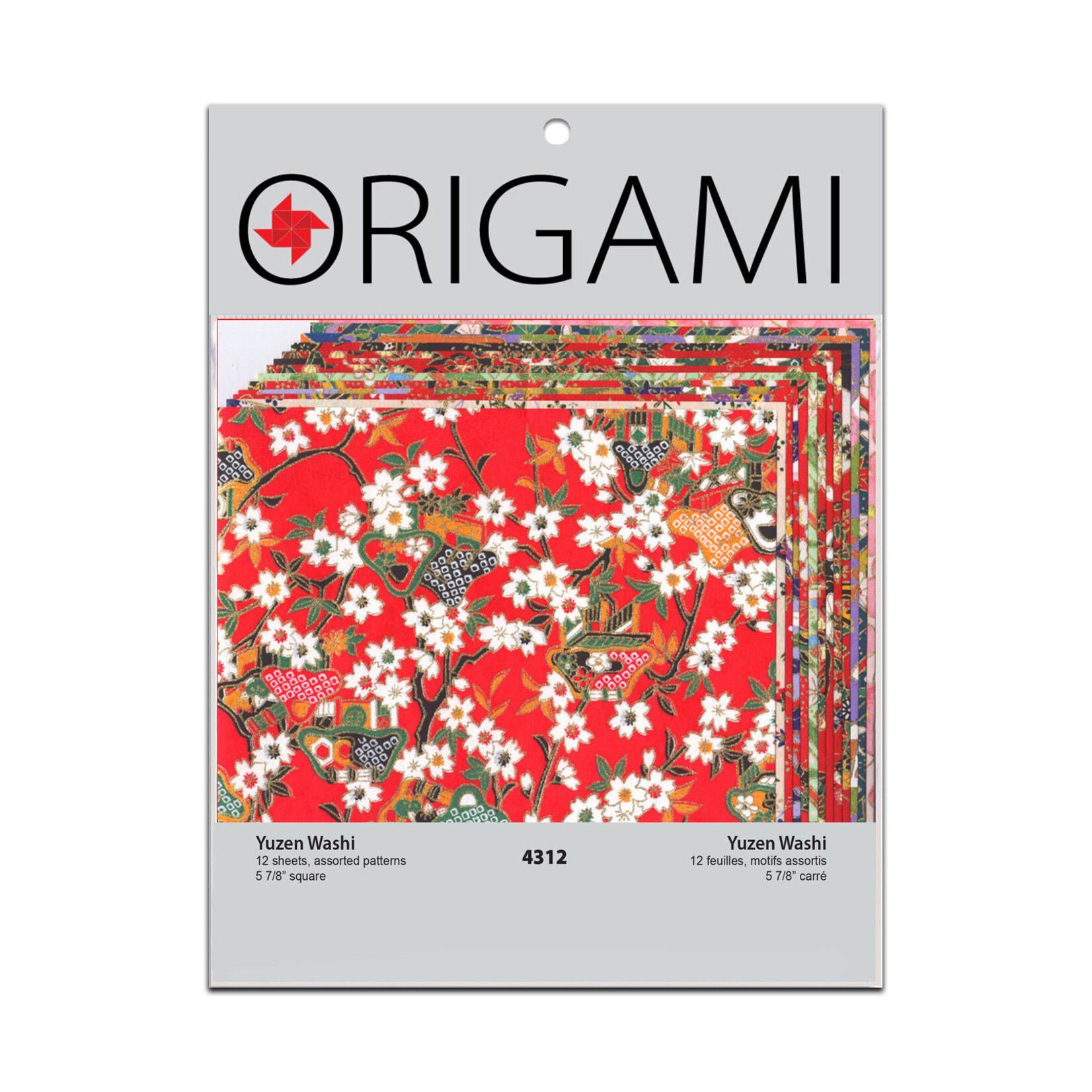 Yasutomo ORIGAMI YUZEN RED 5 7/8 12SH