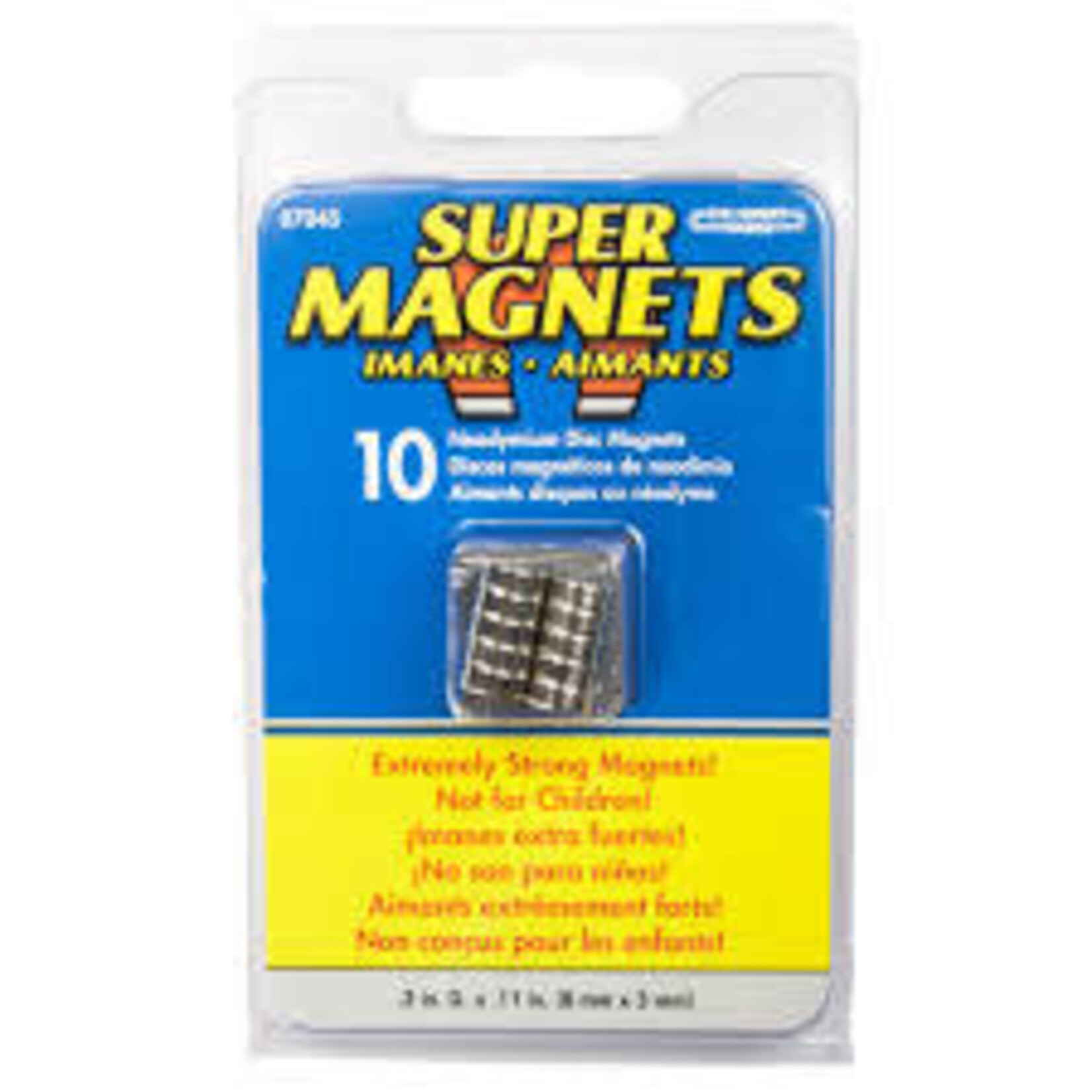Magnet Source Super Neodymium Disc Magnets, .315" dia. x .118" thk. 10/Pkg