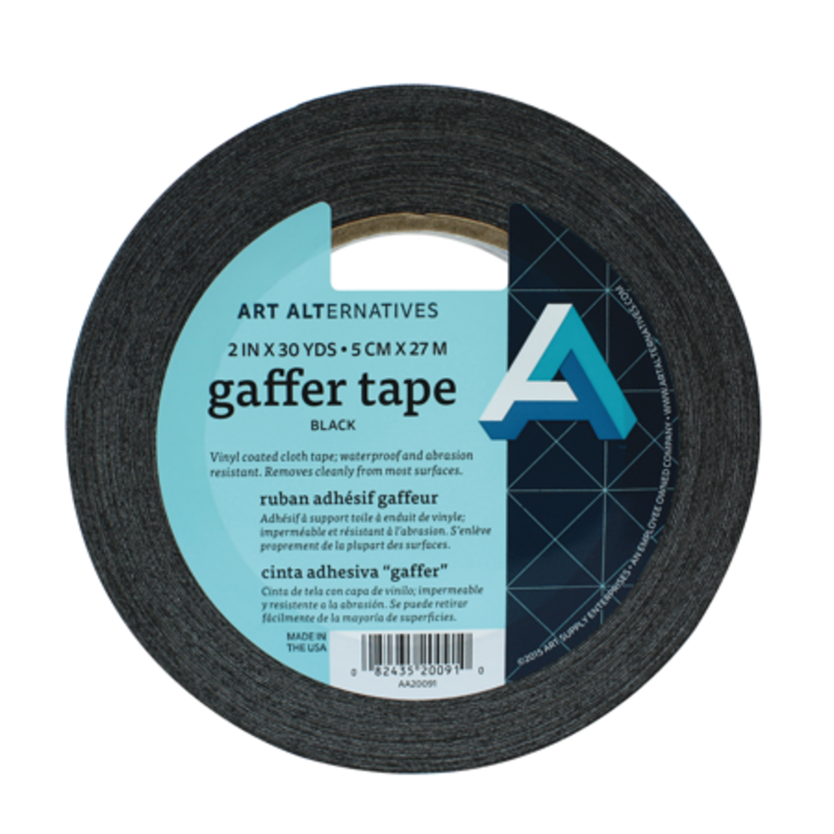 Art Alternatives Tape Gaffer Vinyl Black 2Inx30Yd