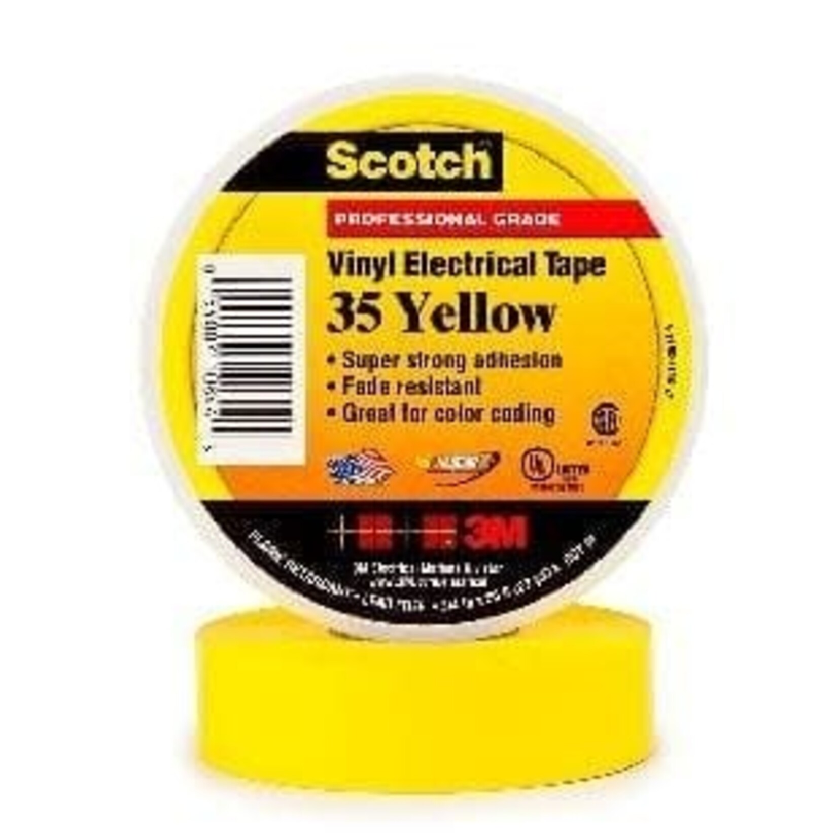 Scotch 3m Tape Electrical Yellow  3/4Inx66Ft