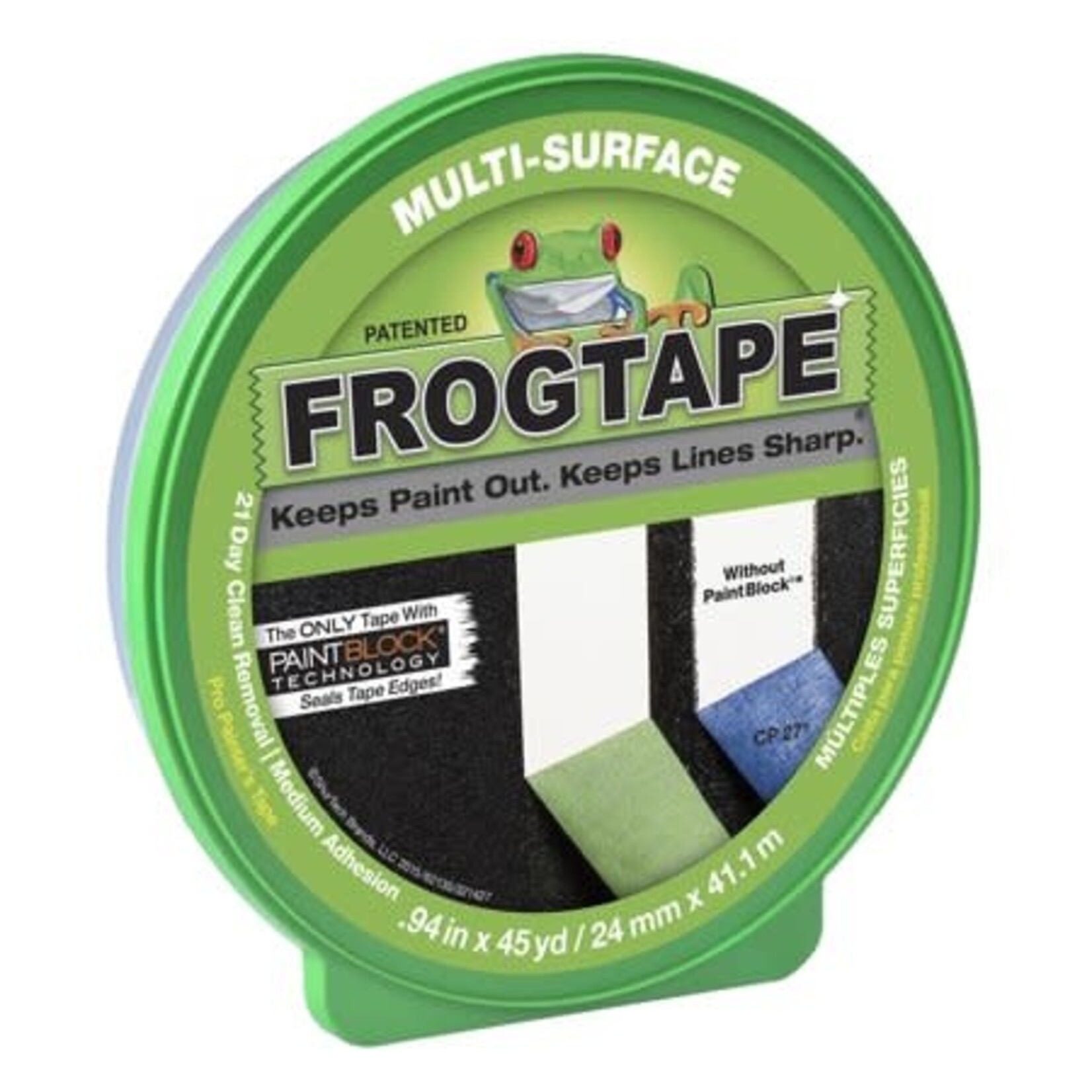Duck Tape FrogTape Multi-Surface Masking Tape, .94" x 60 yards