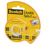 Scotch 3m Scotch Double Sided Tape Permanent, 1/2'' X 450'' Dispenser