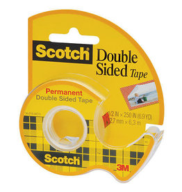 Scotch 3m Scotch Double Sided Tape, 1/2'' X 450'' Dispenser