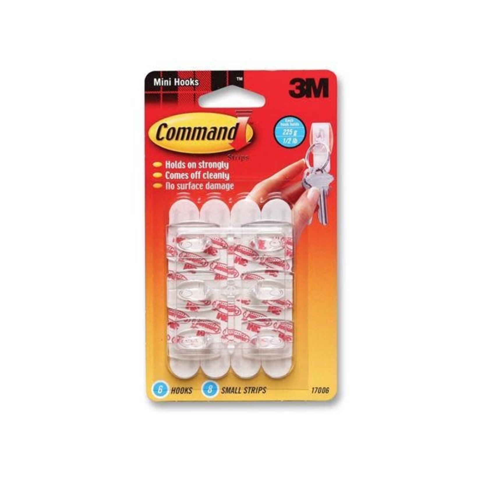 Command Adhesive Hook Clear Small 6Pk - MICA Store