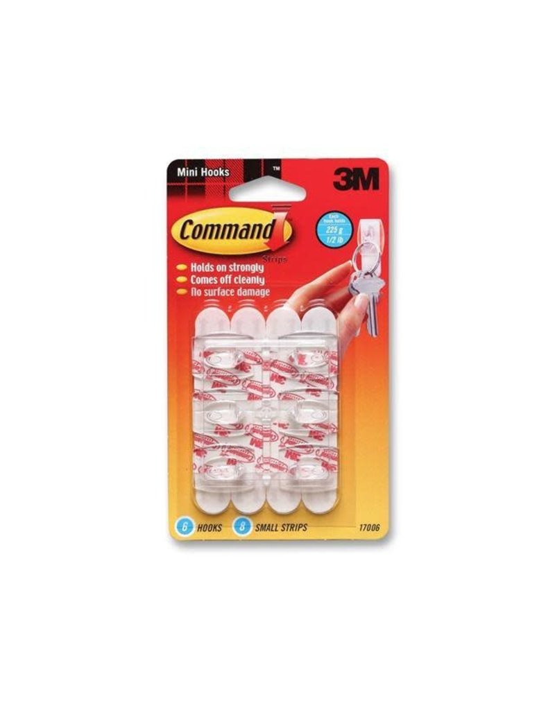 Command Adhesive Hook Clear Small 6Pk - MICA Store