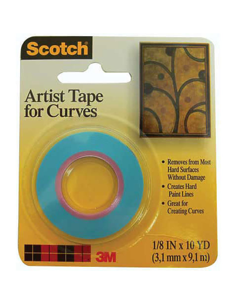 Scotch FA2038 Artist Tape For Curves, 1/8 x 10 Yd