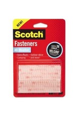 Scotch 3m Scotch Heavy-Duty Fasteners, Clear - 2 Sets Of 1'' X 3'' Strips