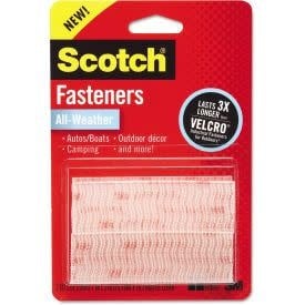 Scotch Heavy-Duty Fasteners, Clear - 2 Sets Of 1'' X 3'' Strips