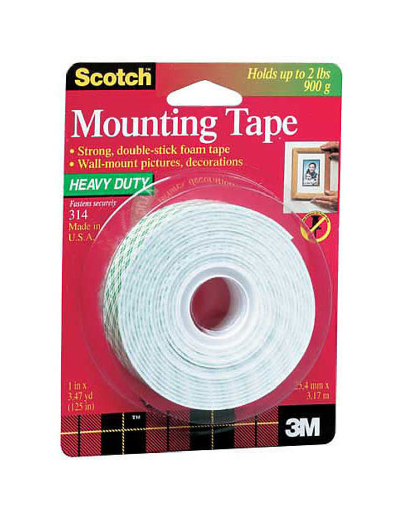 Realth Double Sided Mounting Tape 3/4” x 18 Ft 4950 Foam Tapes Heavy Duty  Adhesive Waterproof for Car Home Office Deco Color White (MT495019) - Yahoo  Shopping
