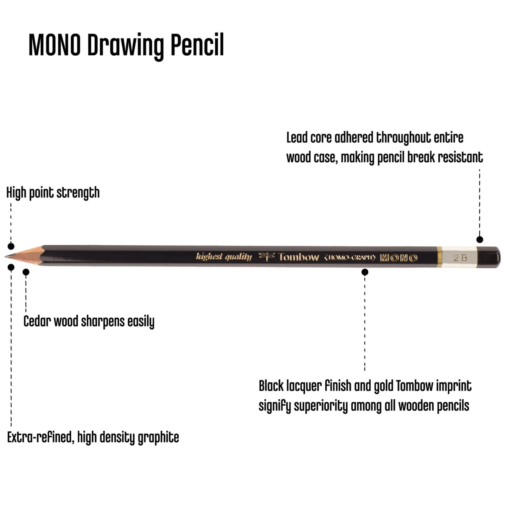 Tombow Mono Drawing Pencil 2B