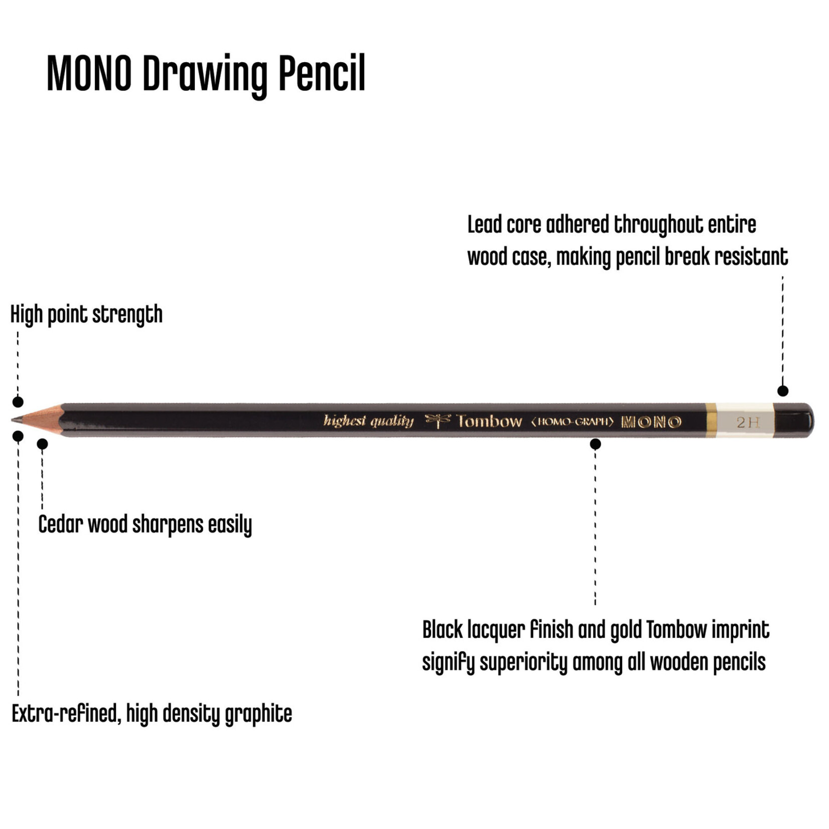 Tombow Mono Drawing Pencil 2H