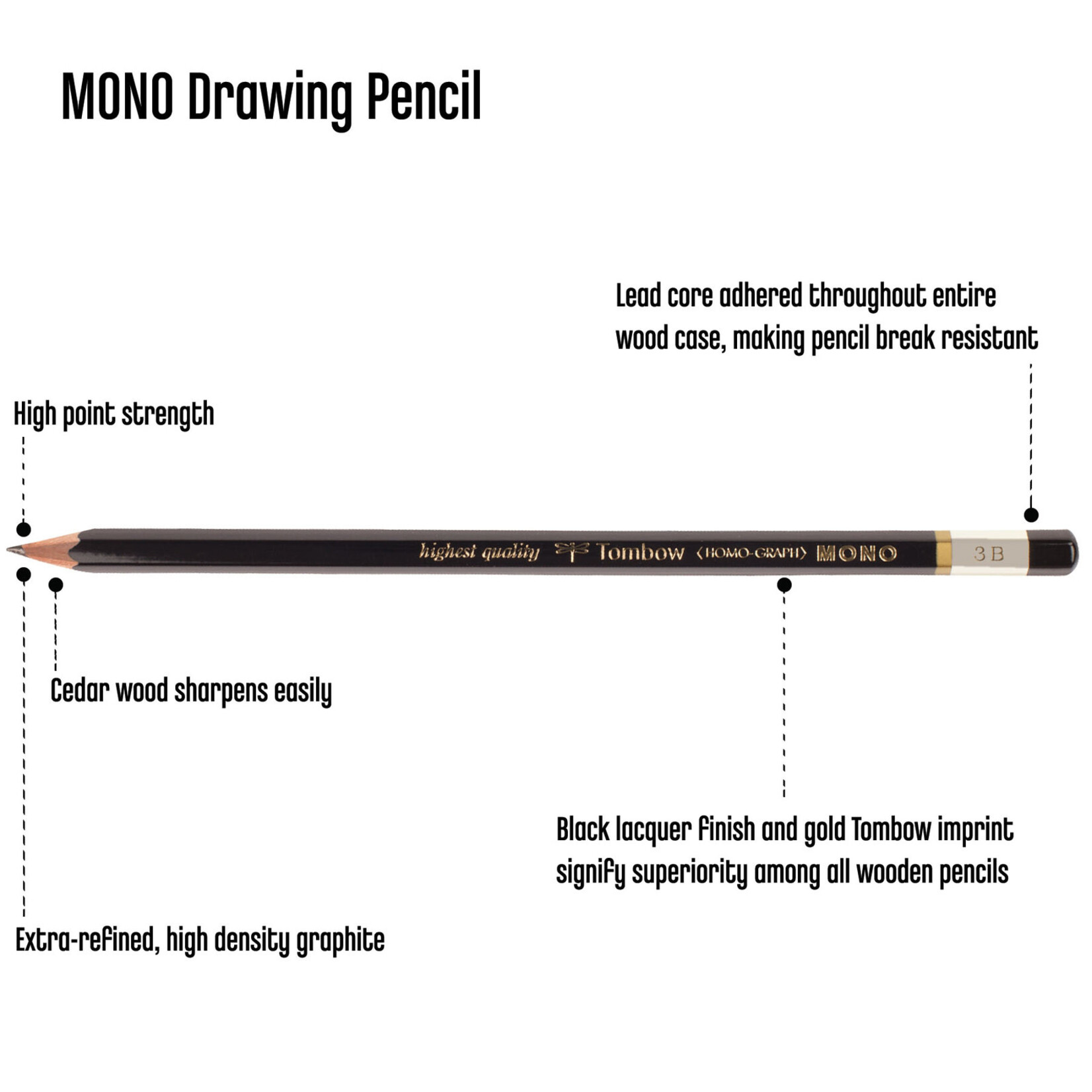 Tombow Mono Drawing Pencil 3B