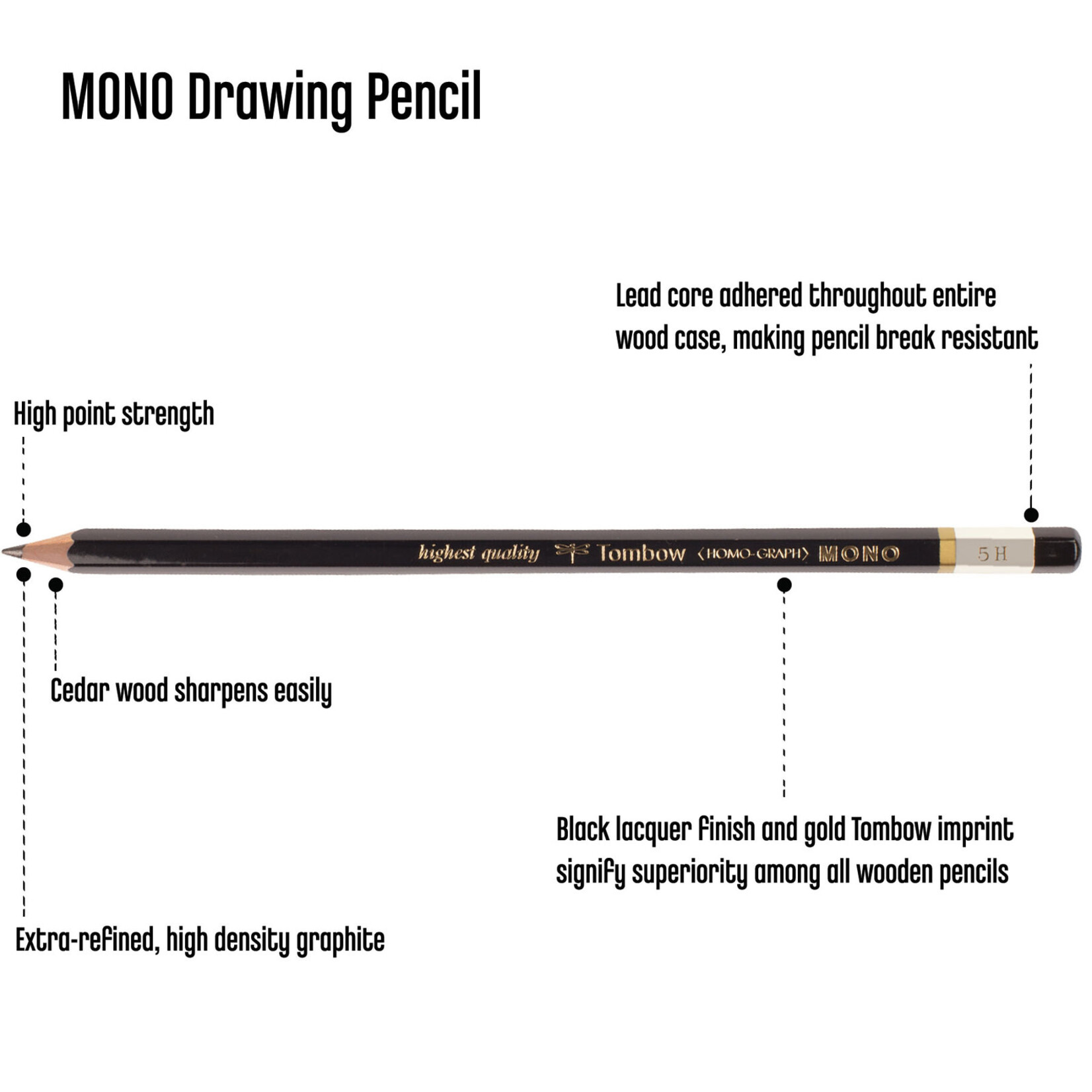 Tombow Mono Drawing Pencil 5H