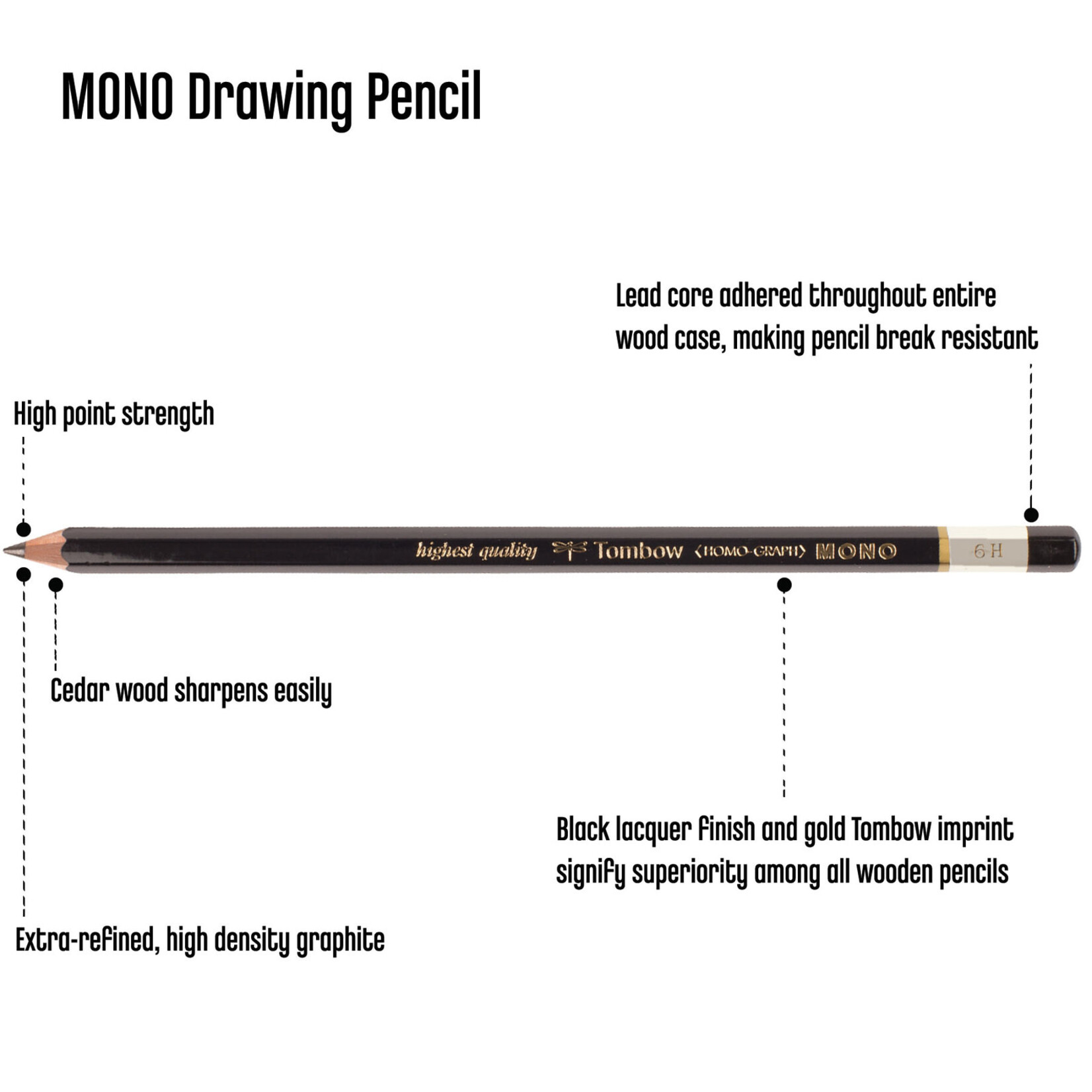 Tombow Mono Drawing Pencil 6H