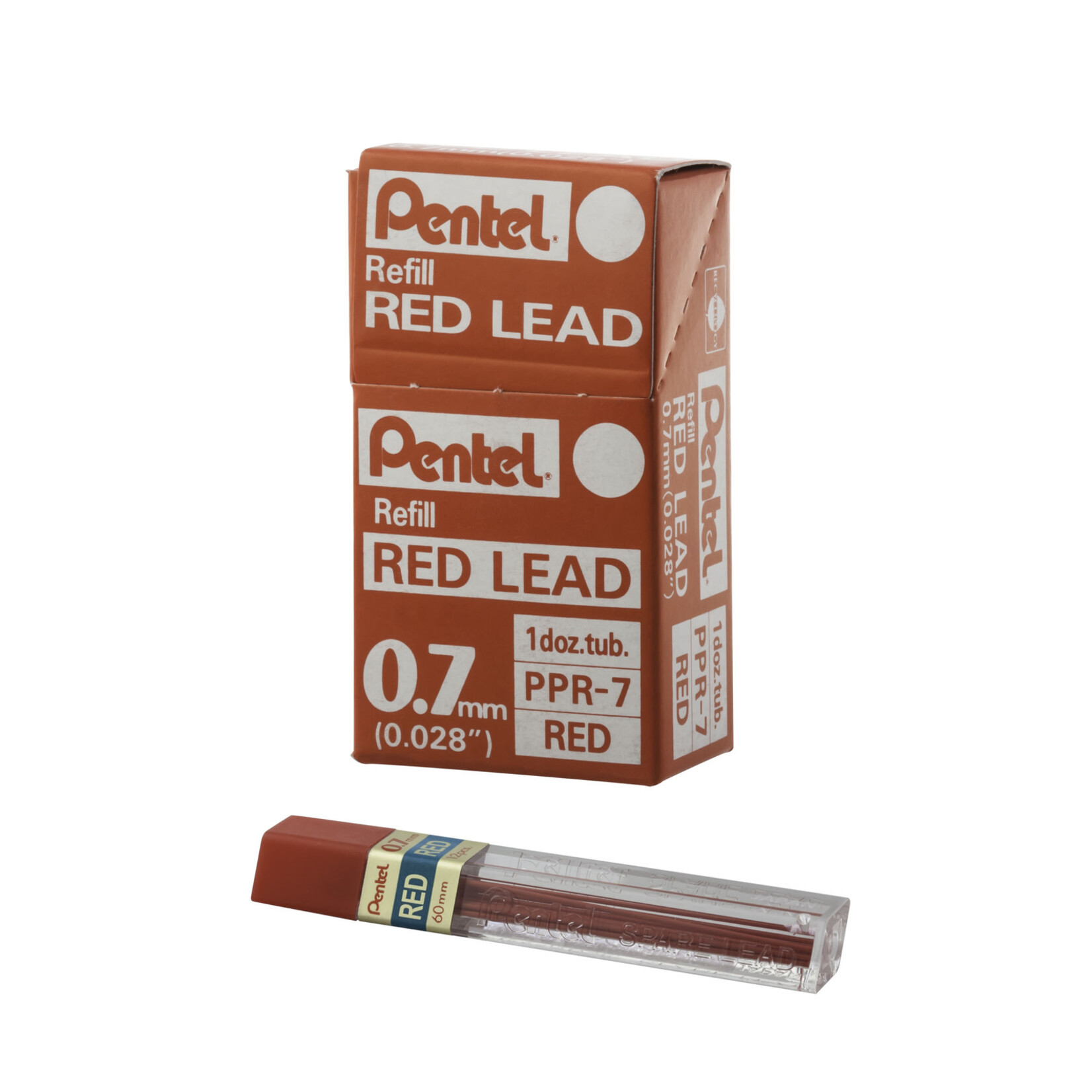 Pentel Lead Mechanical Pencil .7Mm Red (12/Tube)