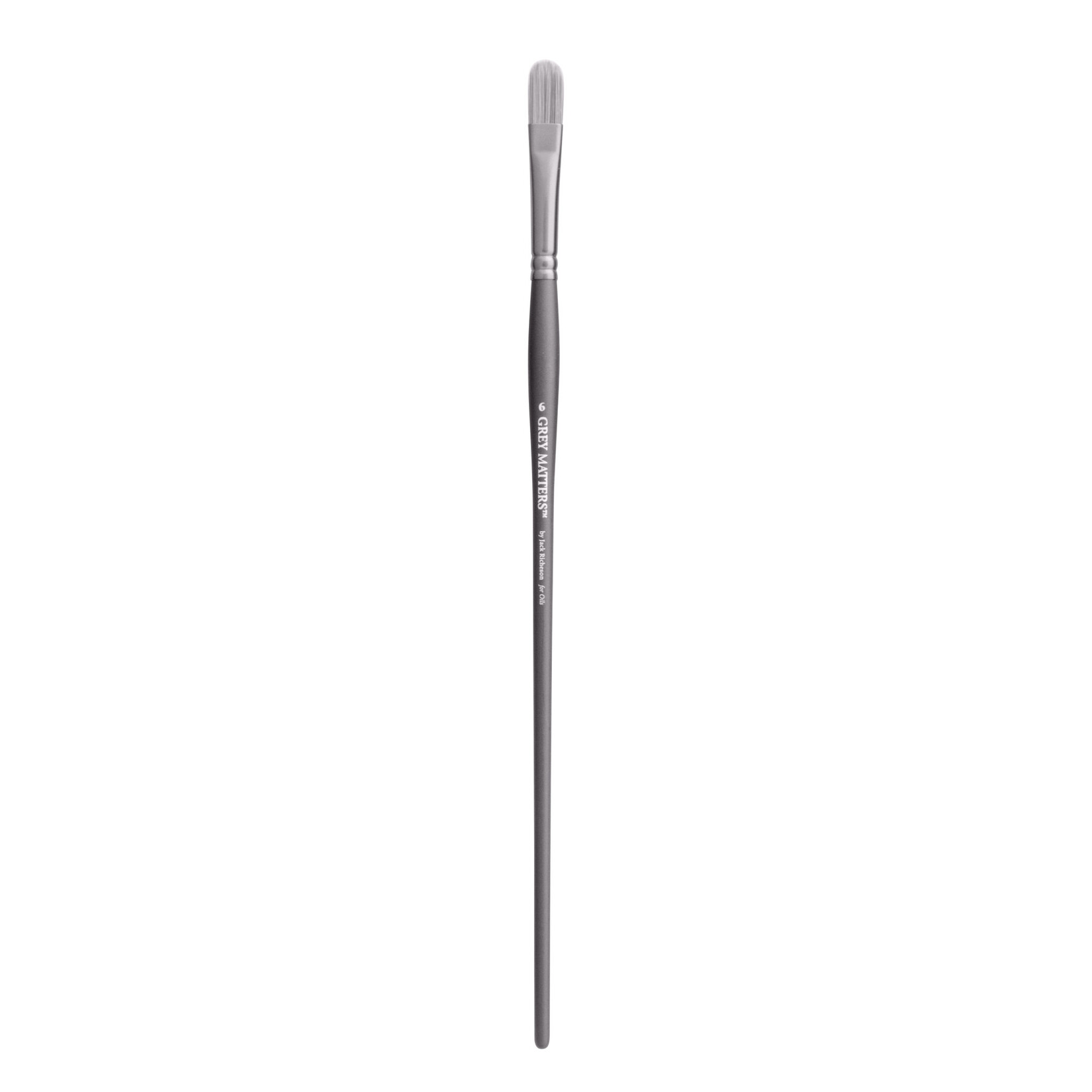 Jack Richeson Grey Matters Long Handle Oil & Acrylic Filbert 6