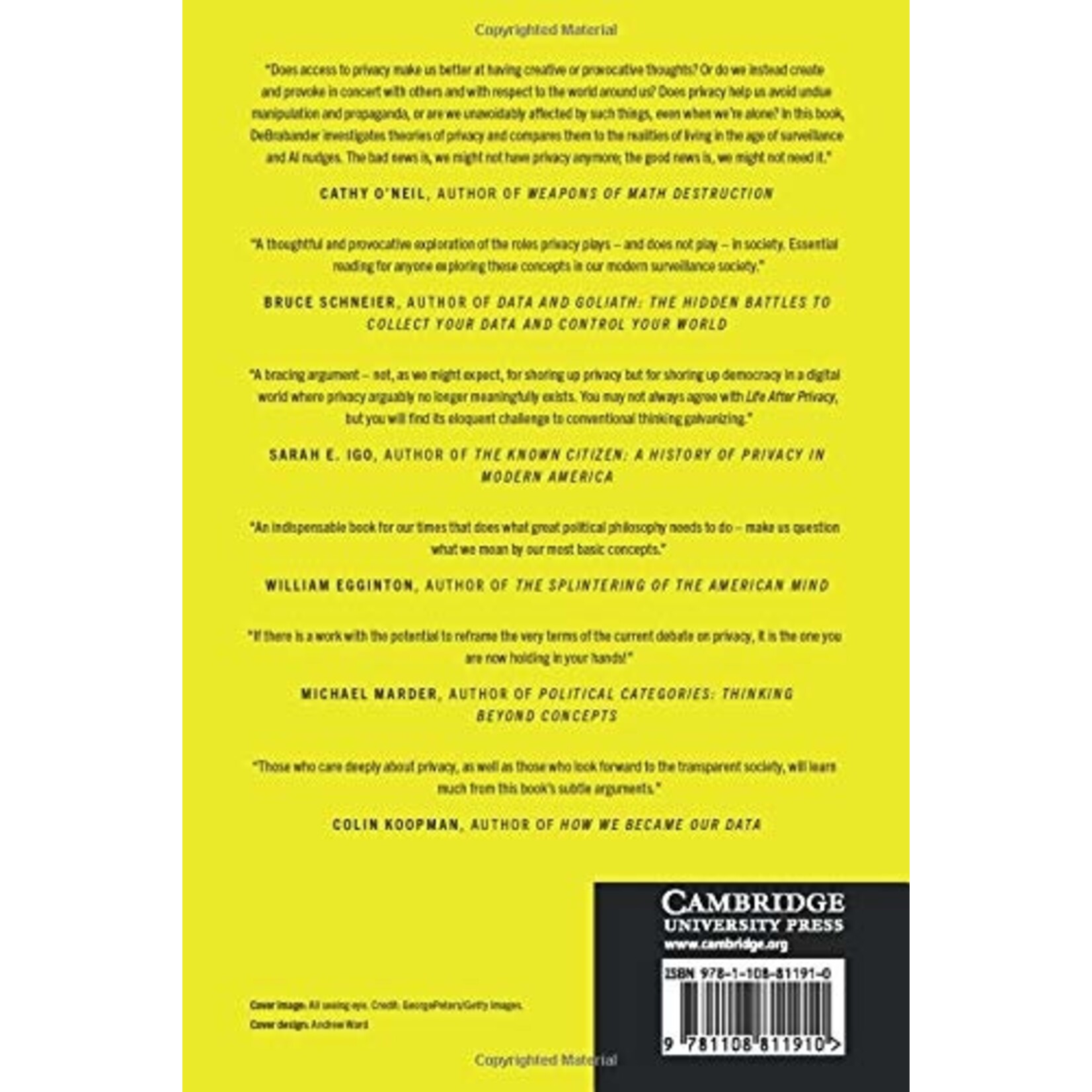 Cambridge University Press Life After Privacy: Reclaiming Democracy in a Surveillance Society