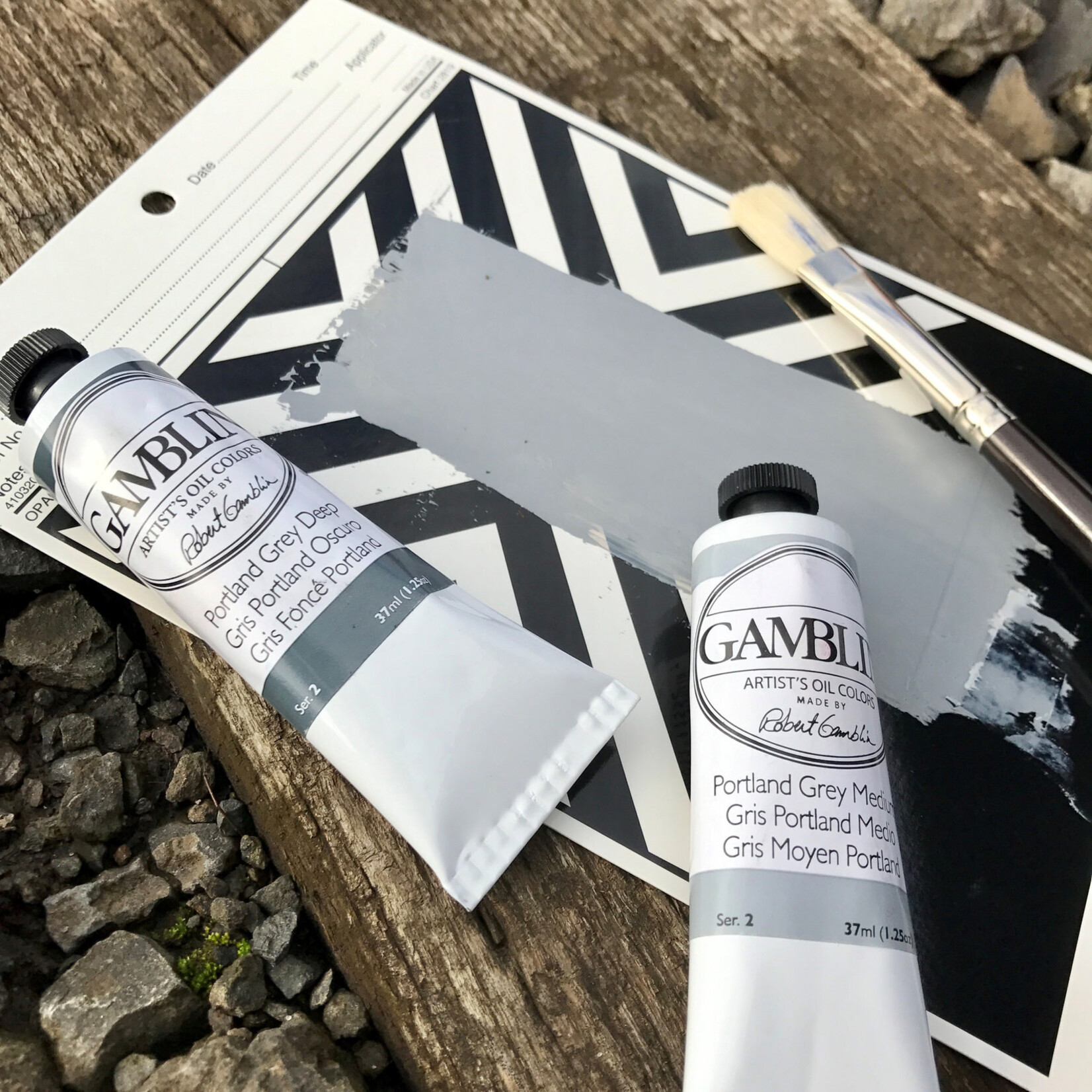 Gamblin Art Oil 37 ml Portland Grey Deep