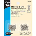 Dritz Hook & Eyes Nickel Size 2