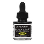 Dr. PH Martin Black Star Hi-Carb Waterproof India Ink, 1 oz.