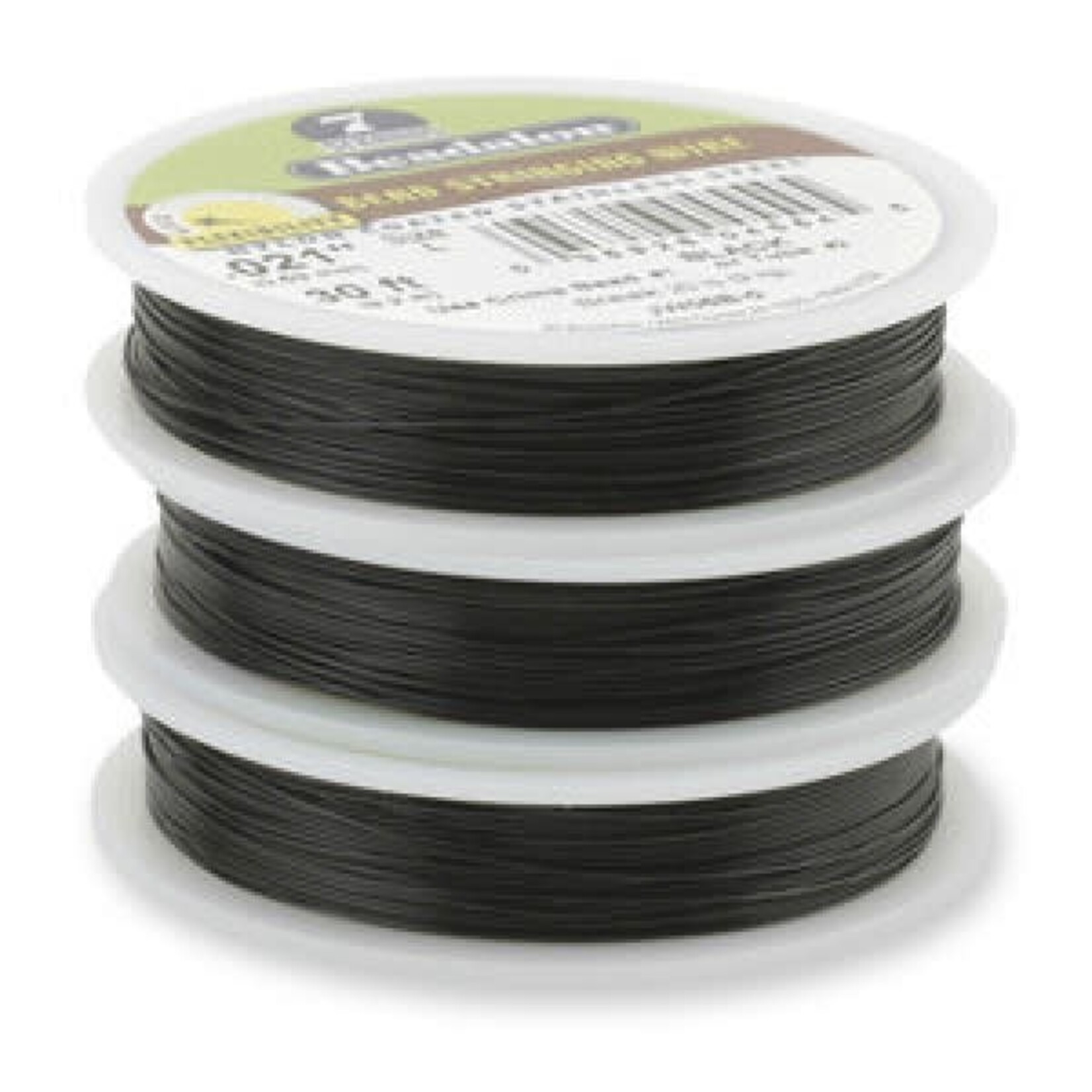 Beadalon 7 Strand Bead Stringing Wire, Black .38mm