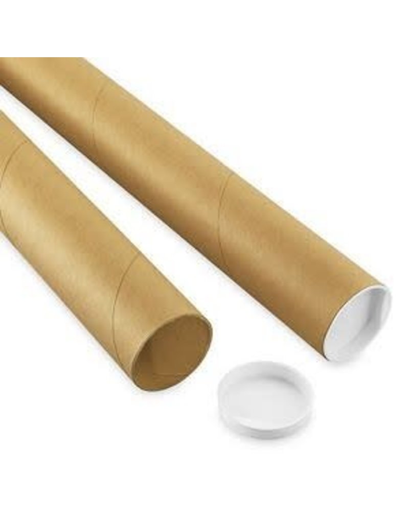 2-Piece Adjustable Kraft Mailing Tubes With End Caps - 3 1/4X24-44'',  .18Thick - MICA Store