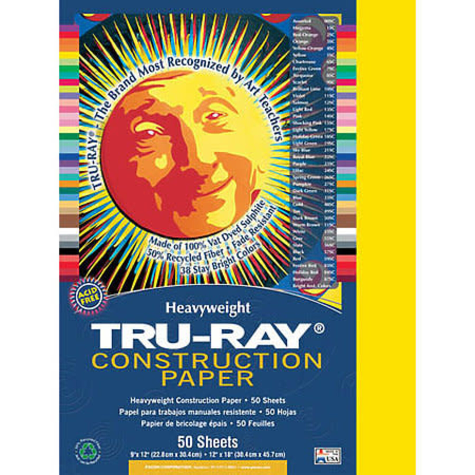 Pacon Tru-Ray Construction Paper, 9" x 12", Assorted Colors