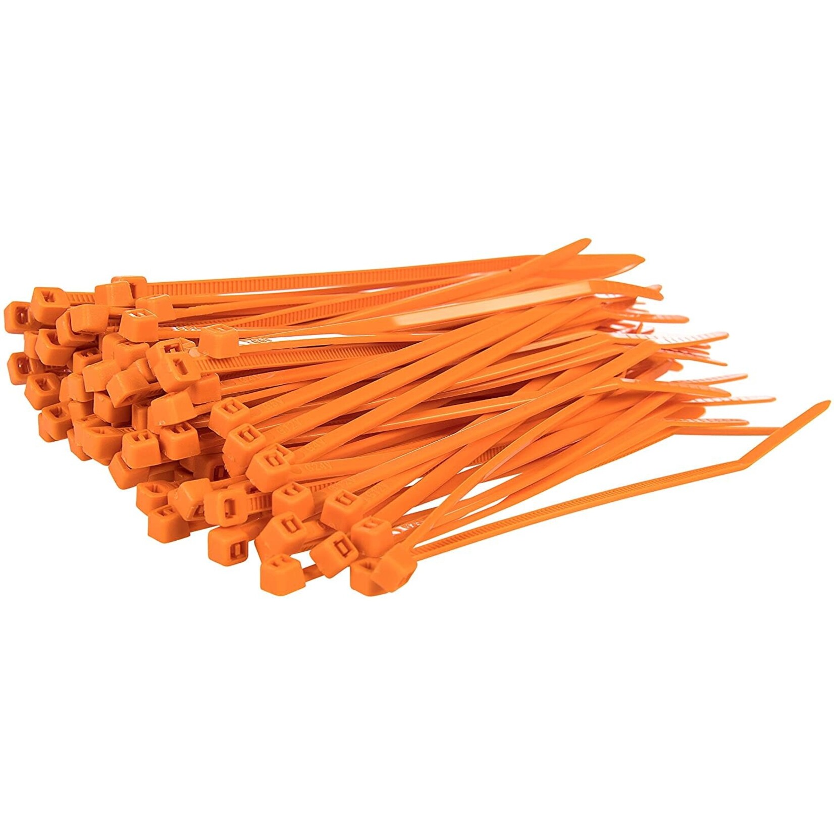 none Zip Ties 10" - Orange - 3 oz (approx 50 ties)