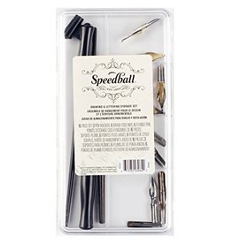Speedball Drawing And Lettering Set, 17 Piece Dip Pen Set, Holders & Nibs