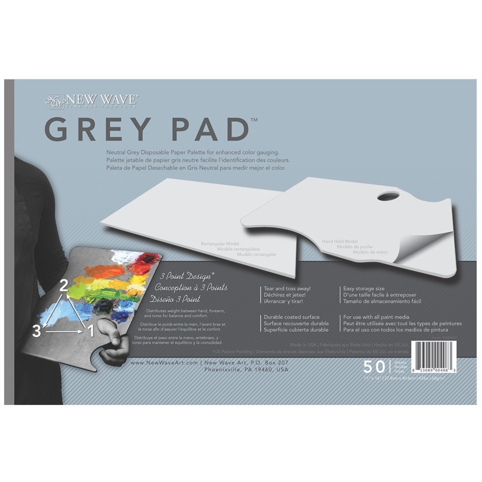 New Wave GREY PAPER PLTT RECT 11x16