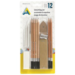 Art Alternatives Sketching 12-Piece Set, 6 Pencils & Accessories