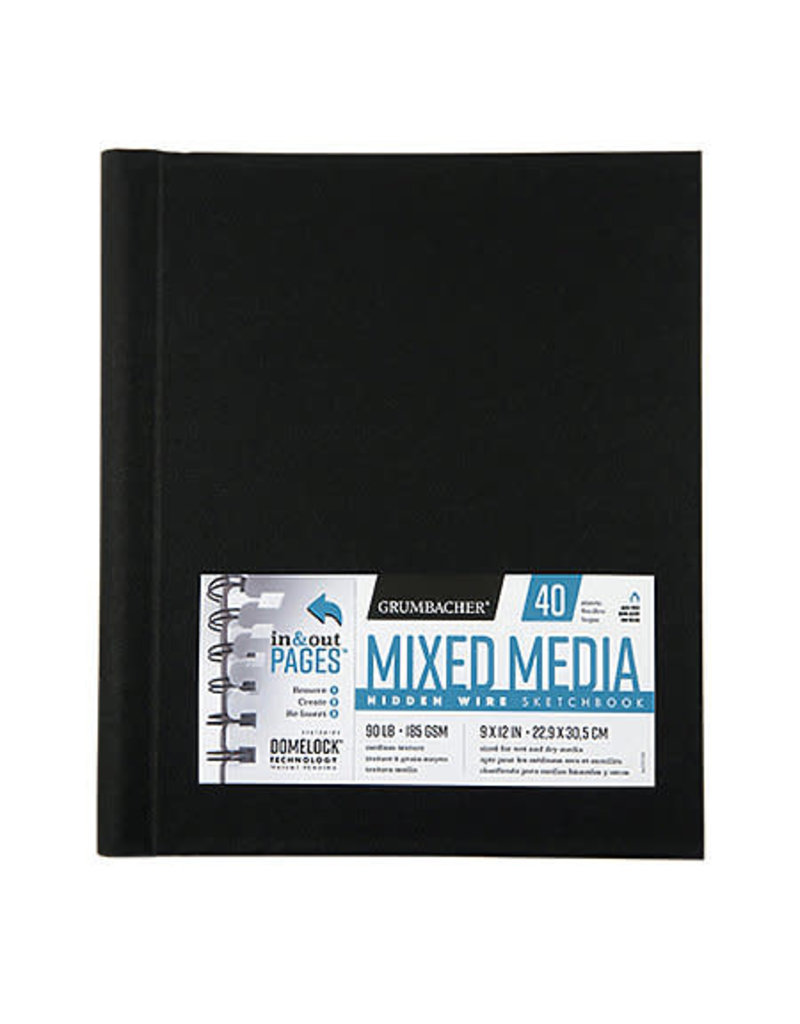 Grumbacher Hidden Wire Mixed Media Sketchbooks, 9'' X 12''