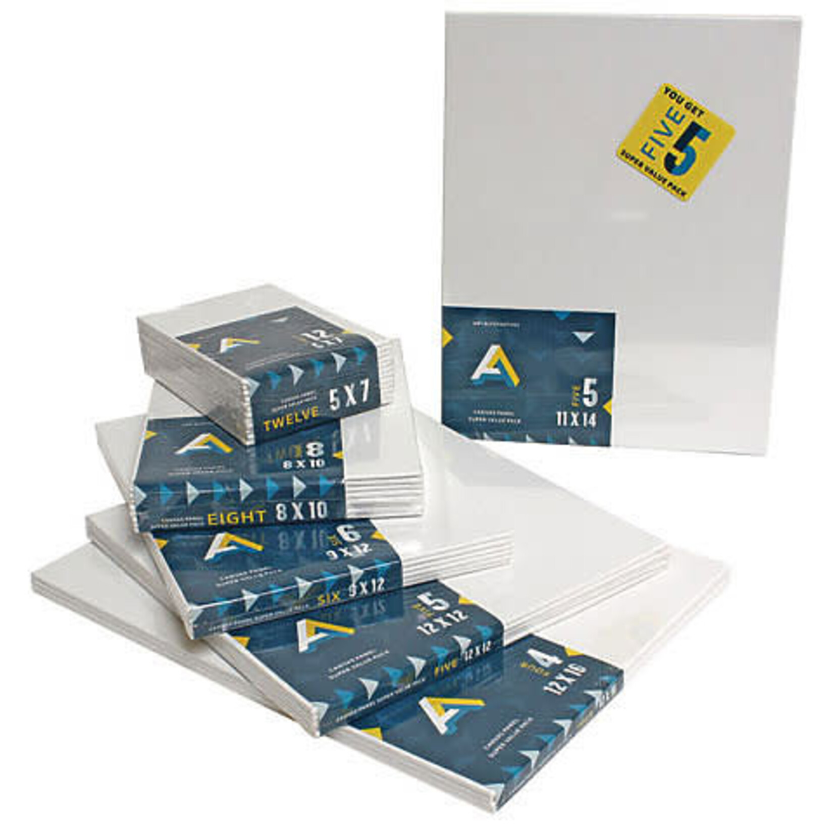 Art Alternatives Discontinued - Canvas Panel Super Value Packs, 9" x 12" 6/Pkg.