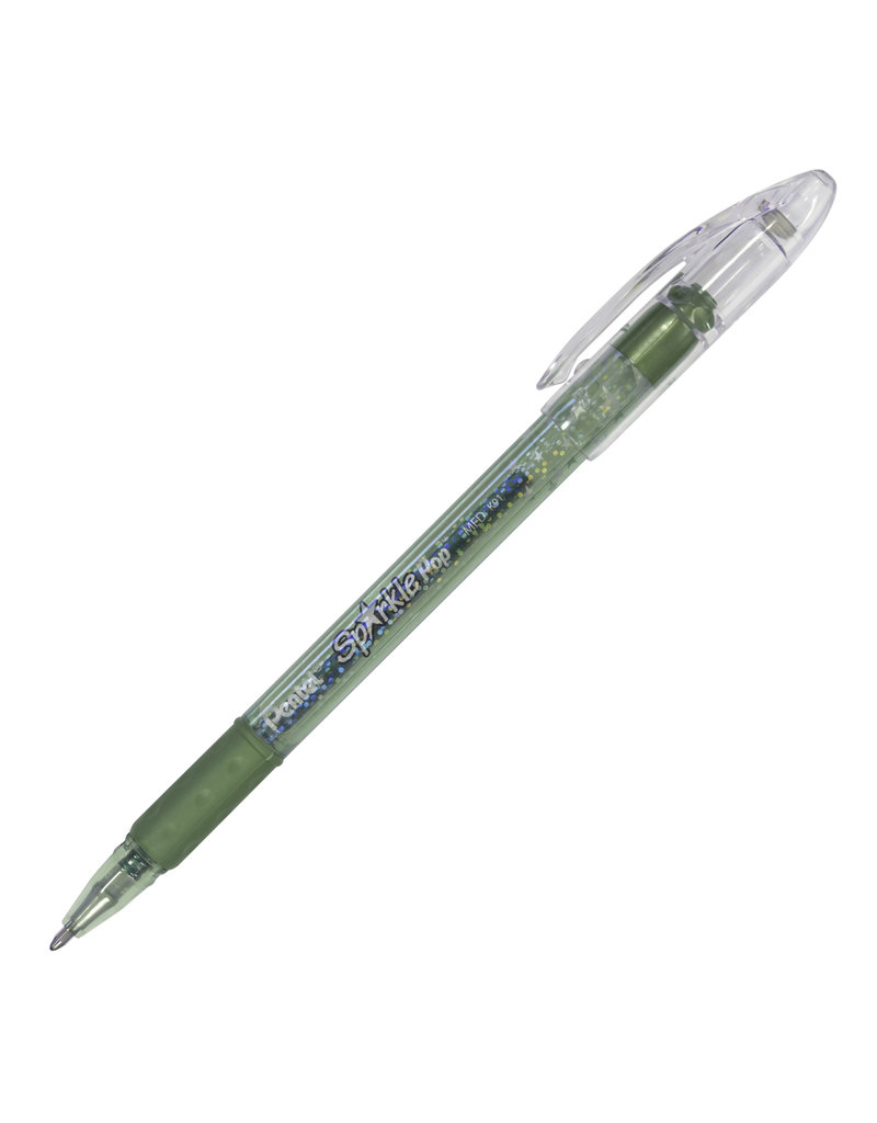 Pentel Sparkle Pop Metallic Gel Pens, Green/Blue Metallic