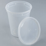 Translucent Plastic Container and Lid 32oz