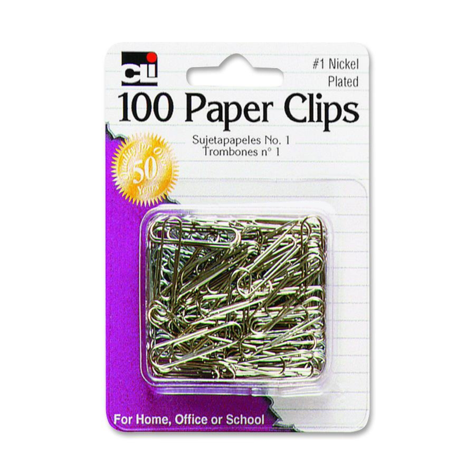 Charles Leanord Charles Leonard Paper Clips - Silver Standard 100Pk Bp Nickel Plated