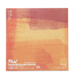 Global Fluid Watercolor Paper Easy-Blocks, Cold-Press, 8'' X 8''