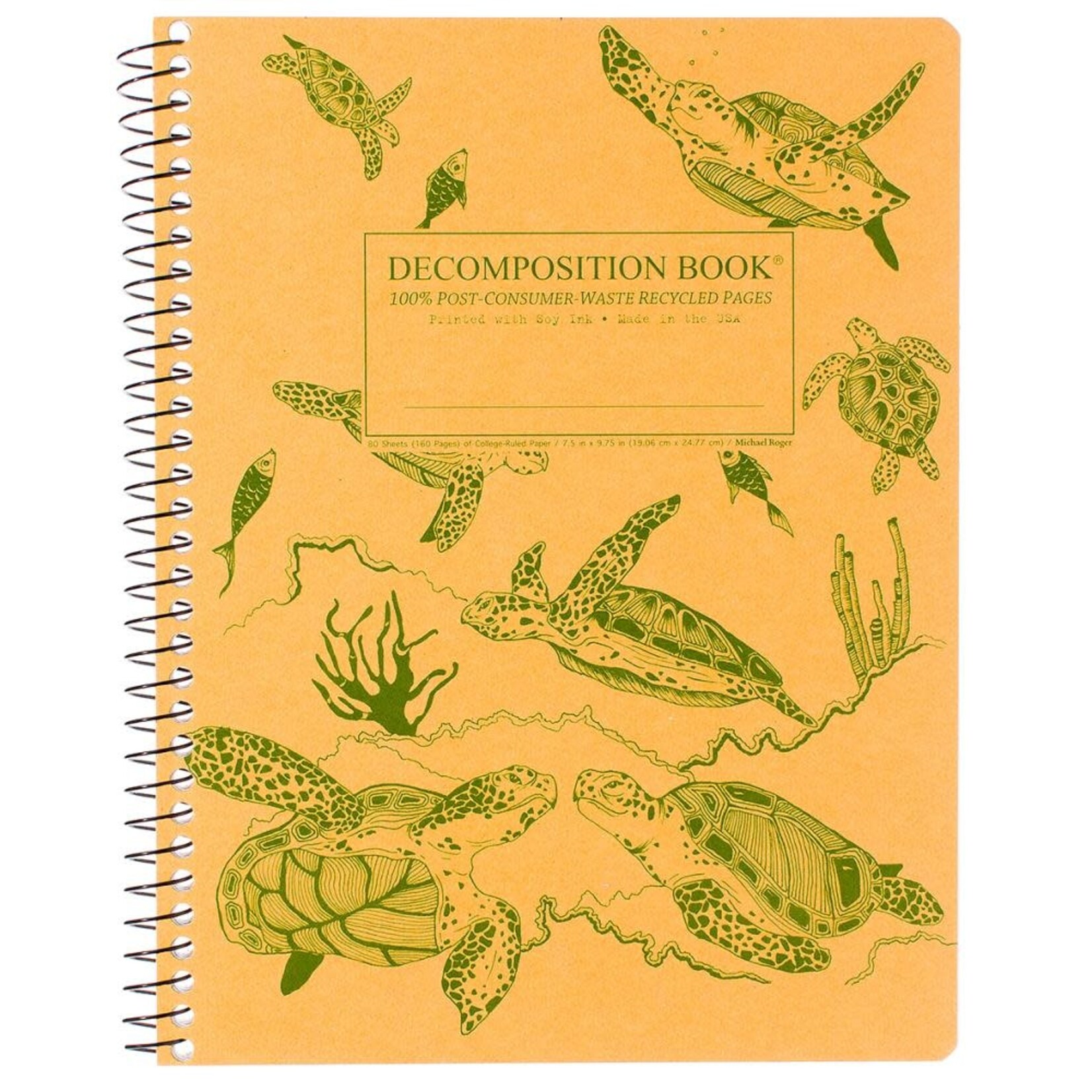 Michael Rogers Coilbound Decomposition Book | Sunflowers | Lined